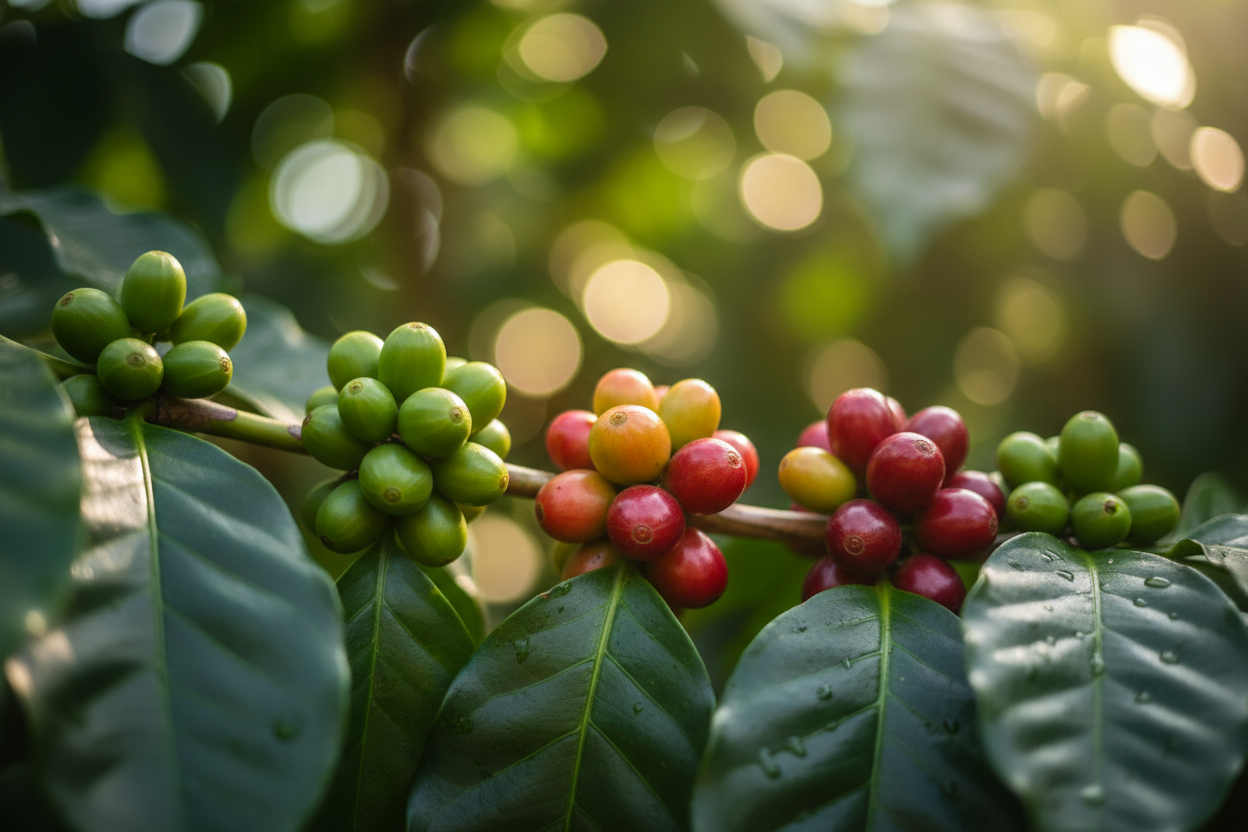 Macro Coffee Cherries